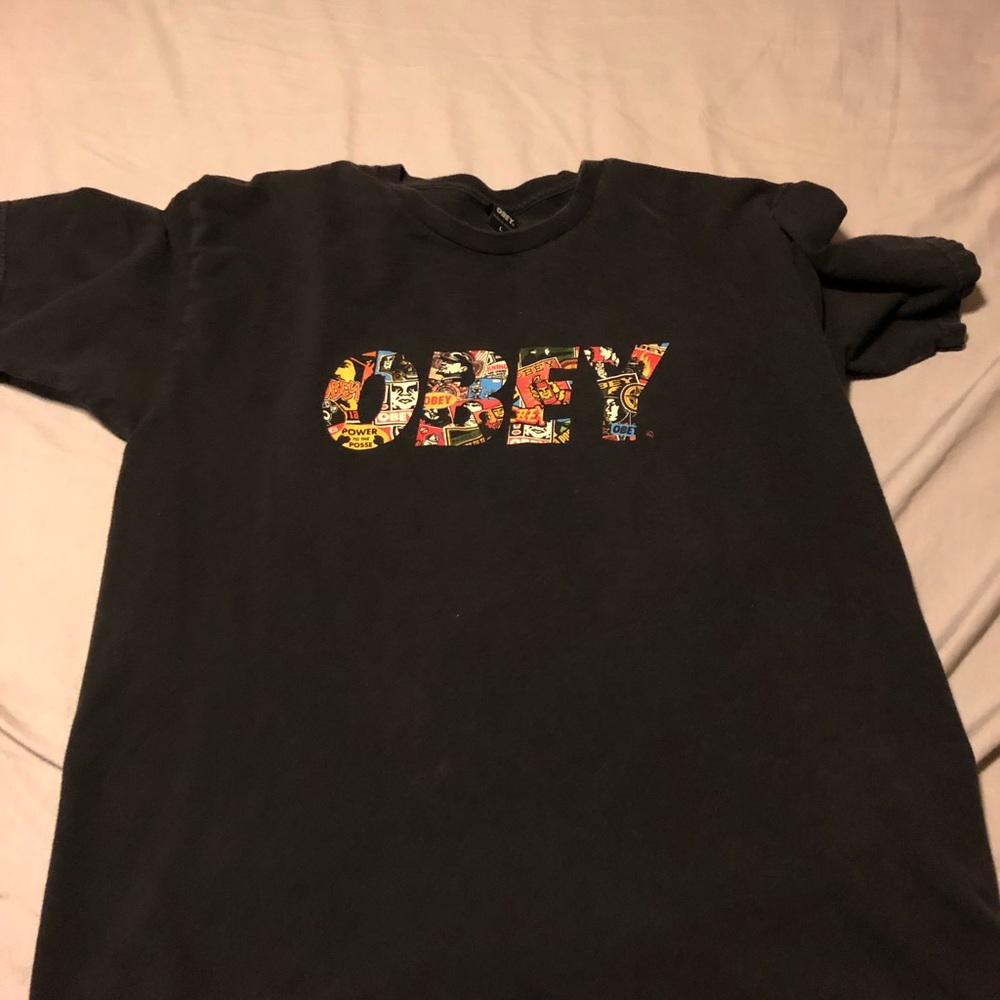 black obey shirt